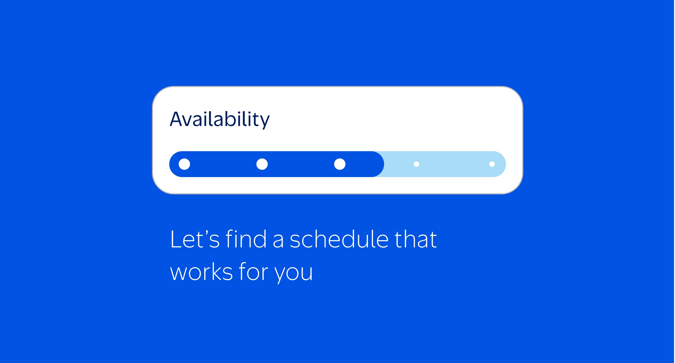 Availability selection interaction