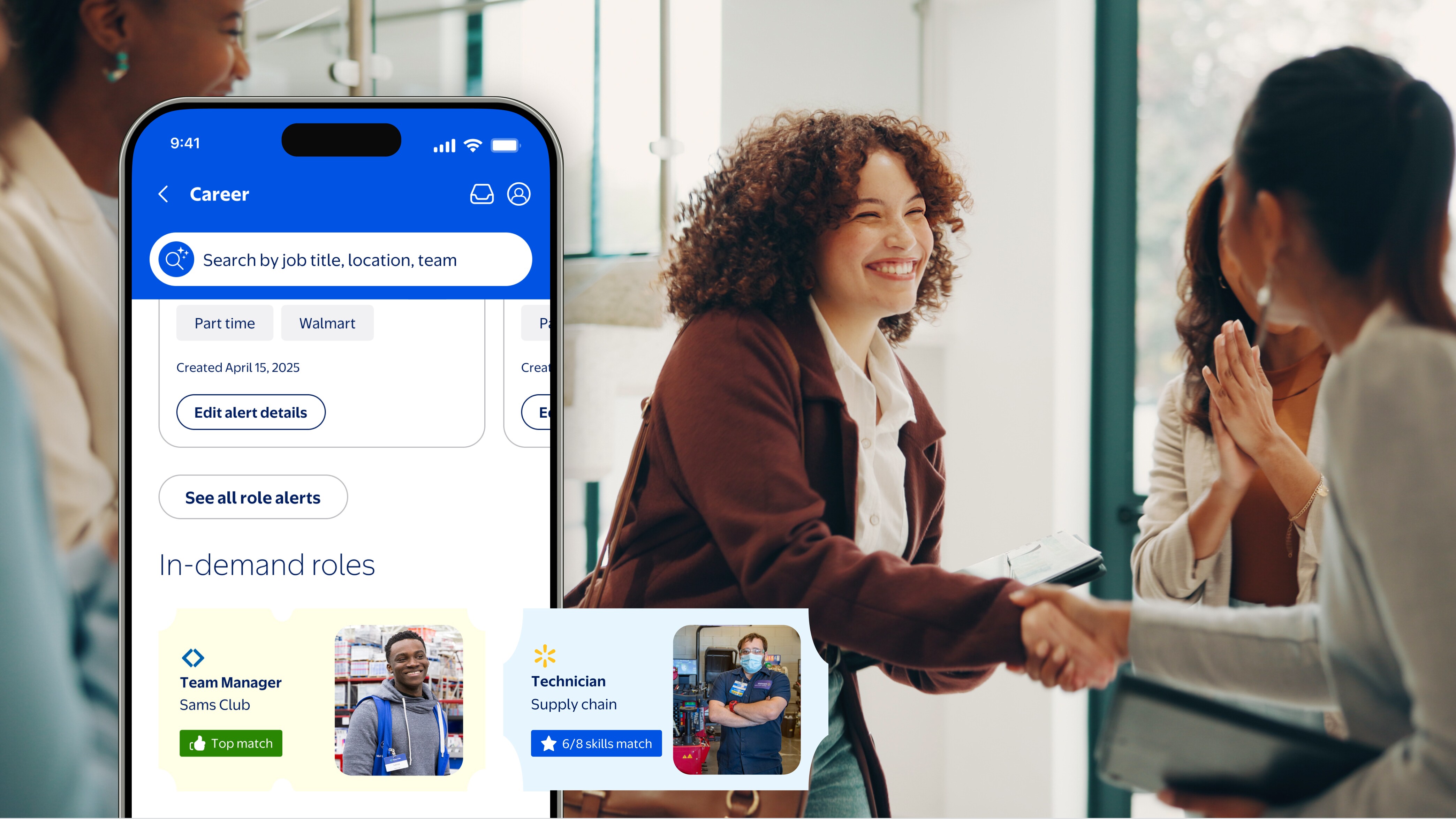 Internal Careers search experience across desktop and mobile