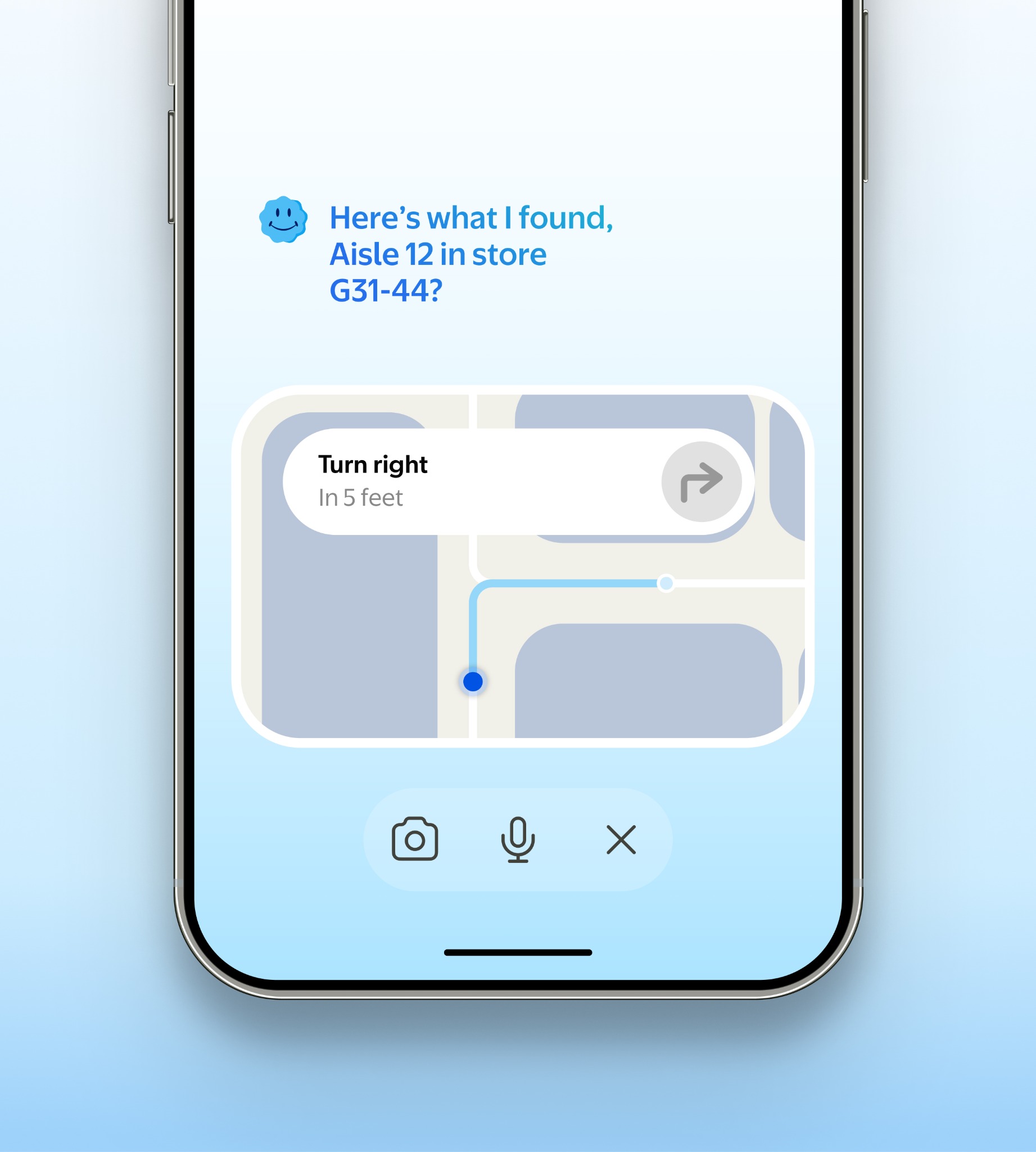 Squiggly finding an item’s aisle on a store map